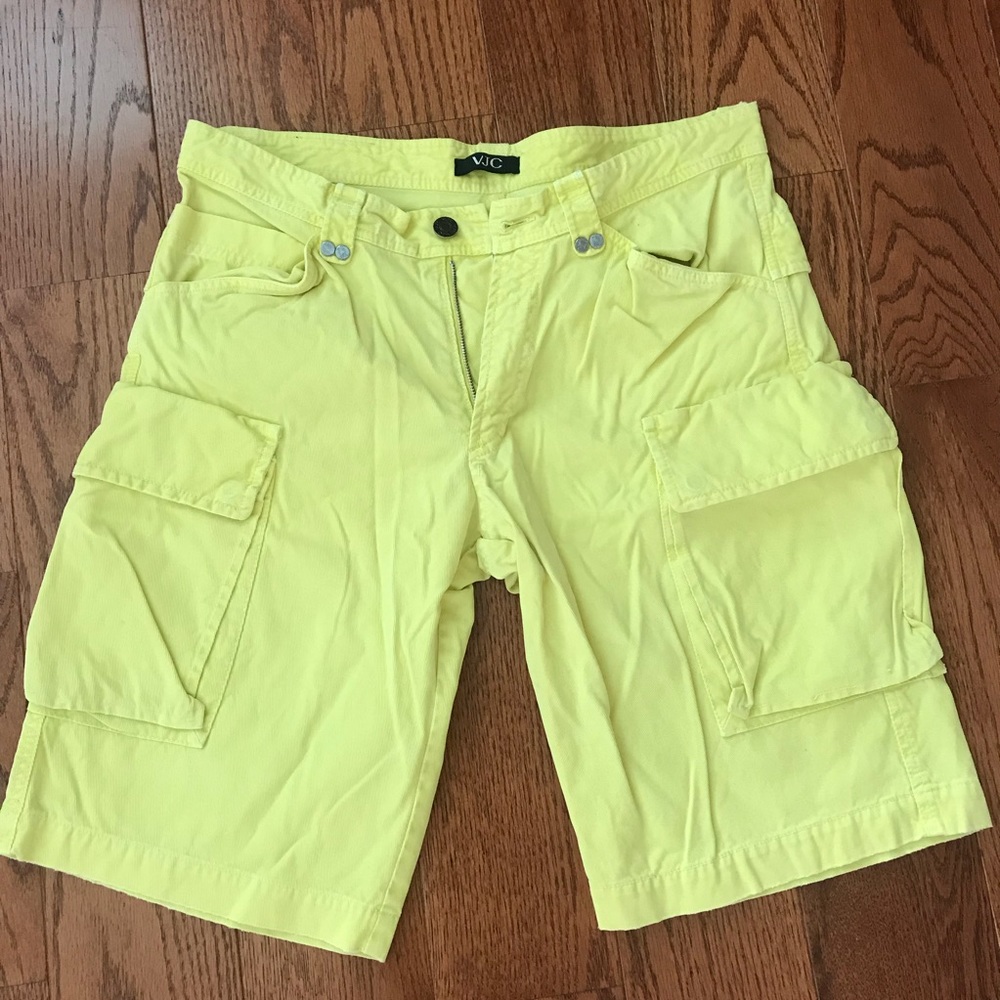Versace VJC Men’s Lemon Yellow Jean Shorts 48/34